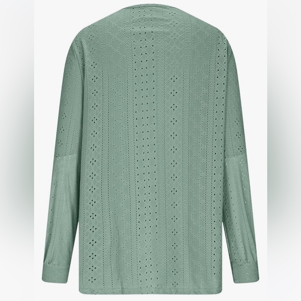 Elegant Green Women's Top - Picture 5 of 10
